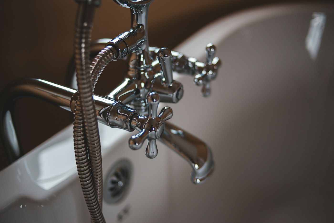 Bathtub faucet and fixture detail